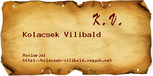 Kolacsek Vilibald névjegykártya